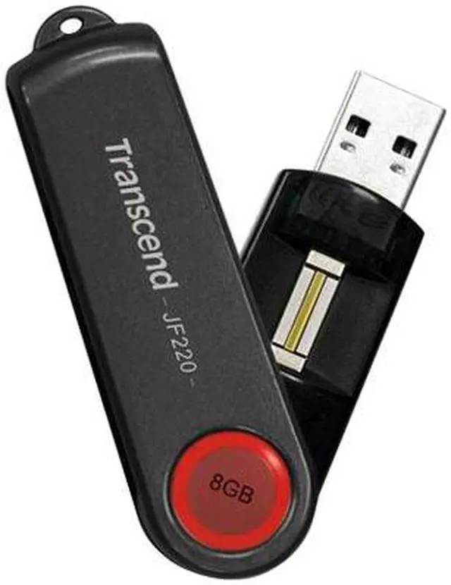 Main image of Transcend JetFlash 220 8GB Flash Drive (USB2.0 Portable) 256bit AES Encryption TS8GJF220