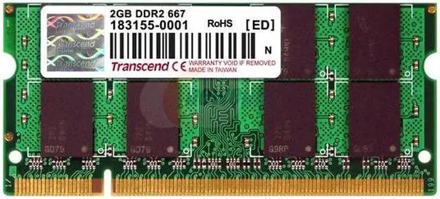 Main image of Transcend 2GB DDR2 667 (PC2 5300) Memory for Apple Notebook Model TS2GAP667S