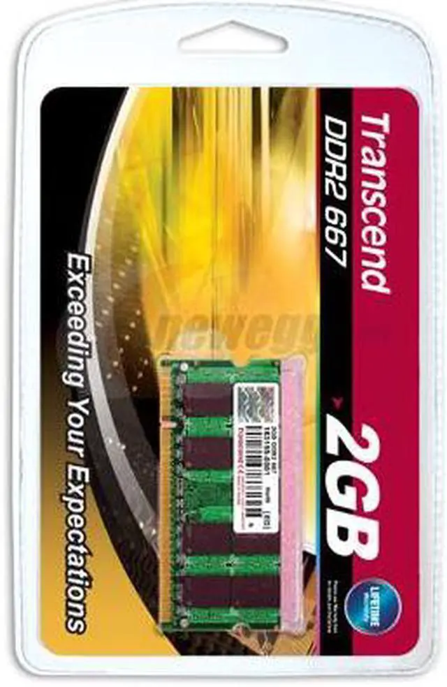 Alt view image 2 of 2 - Transcend 2GB DDR2 667 (PC2 5300) Memory for Apple Notebook Model TS2GAP667S
