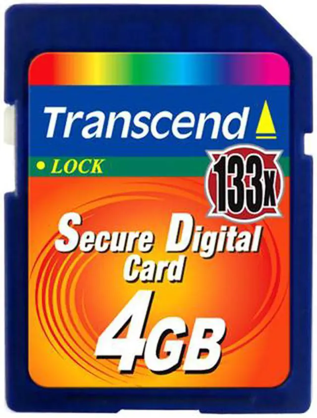 Main image of Transcend 4GB Secure Digital (SD) Flash Card Model TS4GSD133