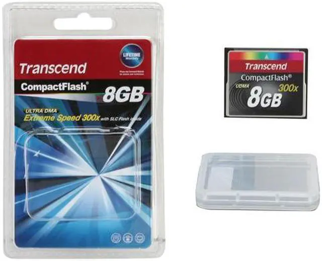 Alt view image 5 of 5 - Transcend 8GB Compact Flash (CF) Flash Card Model TS8GCF300