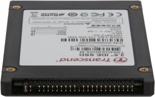 Alt view image 3 of 5 - Transcend 2.5" 64GB PATA MLC Internal Solid State Drive (SSD) TS64GSSD25-M