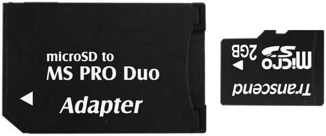 Main image of Transcend 2GB MicroSD Flash Card with MS pro duo adapter Model TS2GUSD-MS