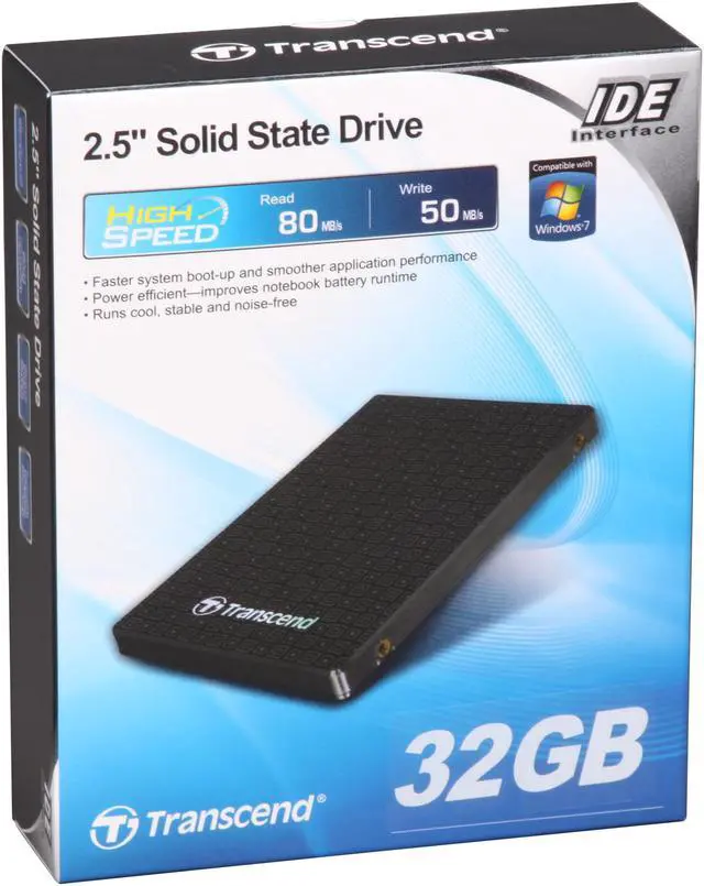 Main image of Transcend 2.5" 32GB PATA MLC Internal Solid State Drive (SSD) TS32GSSD25-M
