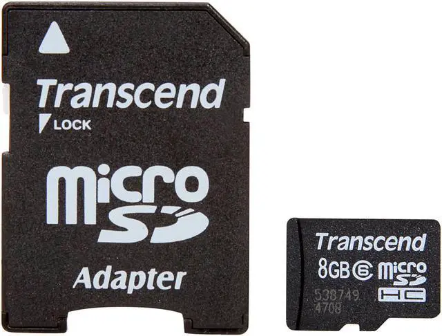 Alt view image 2 of 4 - Transcend 8GB microSDHC Flash Card Model TS8GUSDHC6