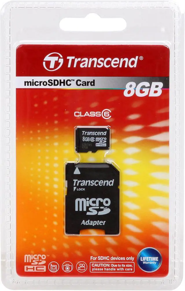 Alt view image 4 of 4 - Transcend 8GB microSDHC Flash Card Model TS8GUSDHC6