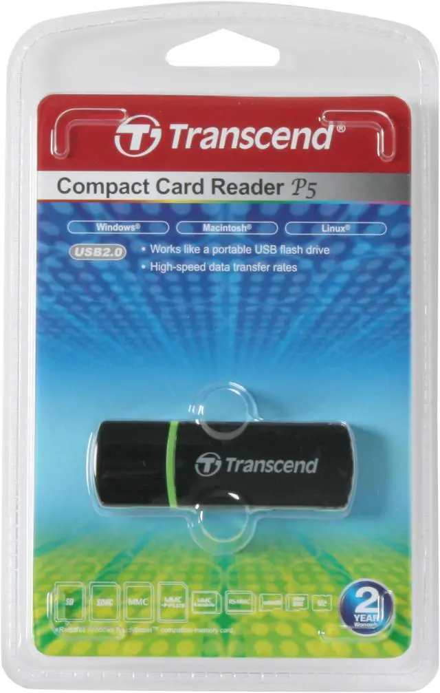 Alt view image 6 of 6 - Transcend TS-RDP5 USB 2.0 Card Reader
