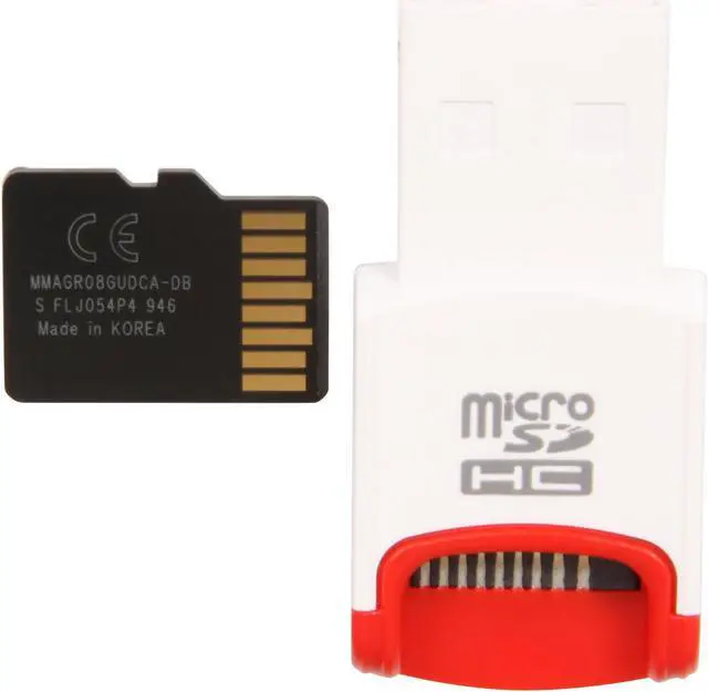 Alt view image 2 of 4 - Transcend 8GB microSDHC Flash Card with P3 card reader Model TS8GUSDHC6-P3