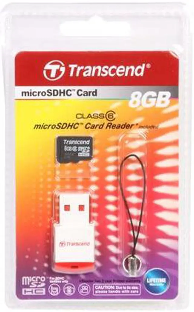 Alt view image 4 of 4 - Transcend 8GB microSDHC Flash Card with P3 card reader Model TS8GUSDHC6-P3