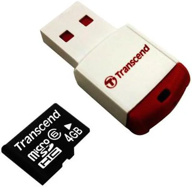 Alt view image 2 of 3 - Transcend 4GB microSDHC Flash Card with P3 card reader Model TS4GUSDHC6-P3