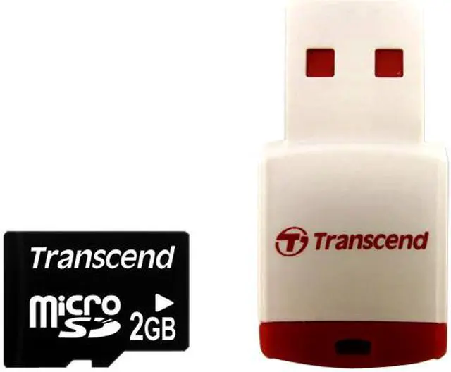 Main image of Transcend 2GB MicroSD Flash Card with P3 card reader Model TS2GUSD-P3