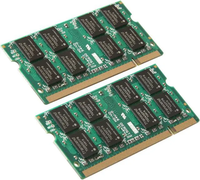 Main image of Transcend 4GB (2 x 2GB) 200-Pin DDR2 SO-DIMM DDR2 800 (PC2 6400) Laptop Memory Model JM800QSU-4GK