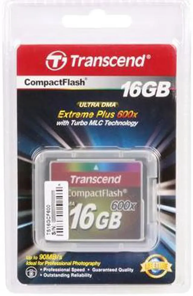 Alt view image 4 of 4 - Transcend 16GB Compact Flash (CF) Flash Card Model TS16GCF600