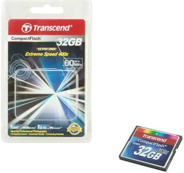 Alt view image 5 of 5 - Transcend 32GB Compact Flash (CF) 400X Flash Card Model TS32GCF400