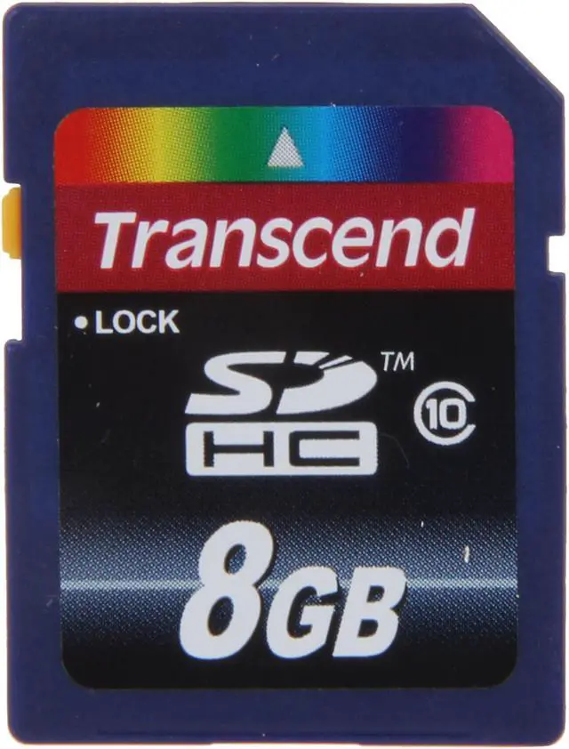 Main image of Transcend 8GB Secure Digital High-Capacity (SDHC) Flash Card Model TS8GSDHC10