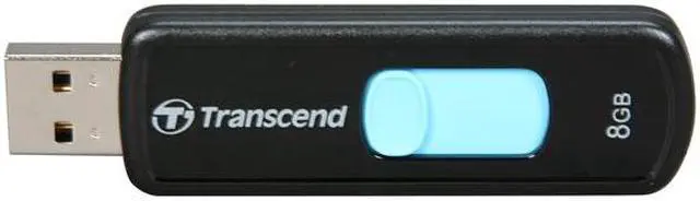 Alt view image 2 of 4 - Transcend JetFlash 500 8GB USB 2.0 Flash Drive (Blue) TS8GJF500