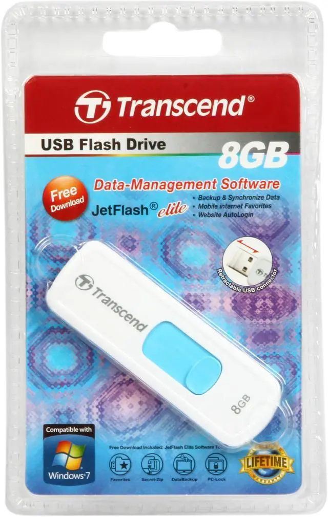 Alt view image 4 of 4 - Transcend JetFlash 530 8GB USB 2.0 Flash Drive (Blue) TS8GJF530