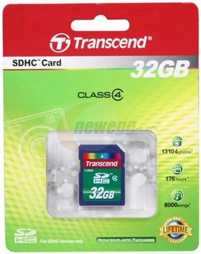 Alt view image 4 of 4 - Transcend 32GB Secure Digital High-Capacity (SDHC) Flash Card Model TS32GSDHC4
