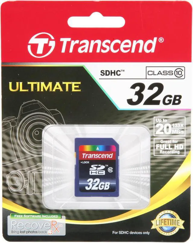 Alt view image 4 of 4 - Transcend 32GB Secure Digital High-Capacity (SDHC) Flash Card Model TS32GSDHC10