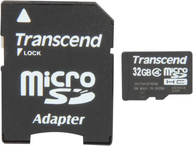 Main image of Transcend 32GB microSDHC Flash Card with Adapter Model TS32GUSDHC4
