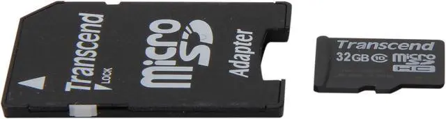 Alt view image 3 of 4 - Transcend 32GB microSDHC Flash Card with Adapter Model TS32GUSDHC10