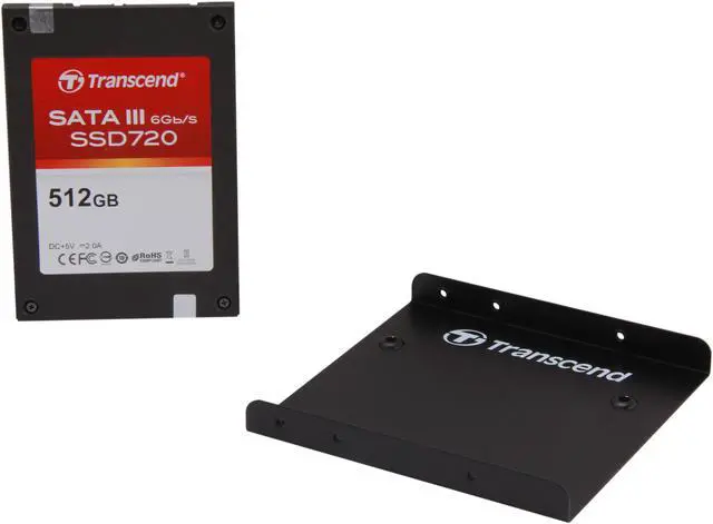 Alt view image 6 of 6 - Transcend SSD 720 2.5" 512GB SATA III Internal Solid State Drive (SSD) with Desktop Upgrade Kit