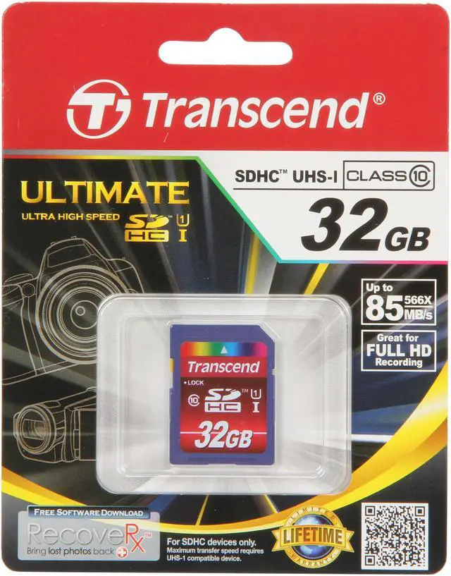 Alt view image 5 of 5 - Transcend 32GB Secure Digital High-Capacity (SDHC) Flash Card Model TS32GSDHC10U1