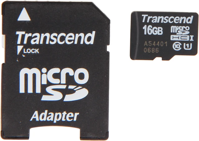 Main image of Transcend UHS-I 16GB microSDHC Flash Card with Adapter Model TS16GUSDU1