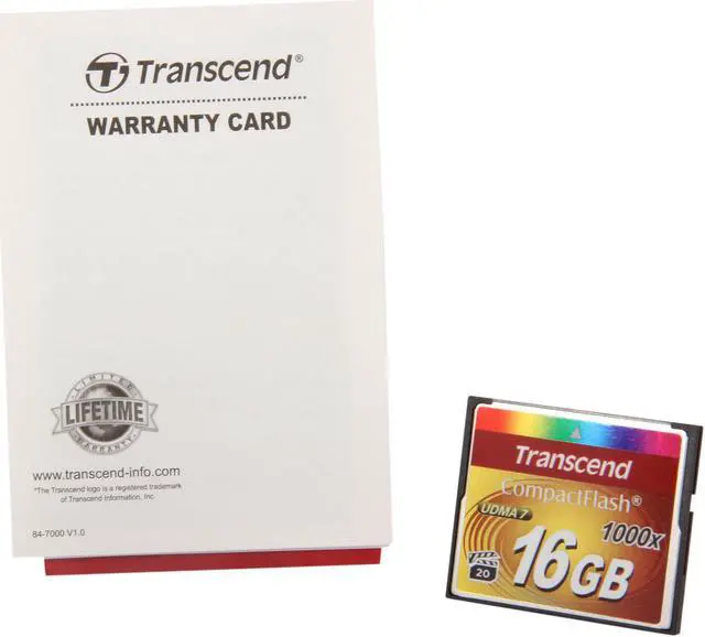 Alt view image 5 of 6 - Transcend Ultimate 16GB Compact Flash (CF) Flash Card Model TS16GCF1000