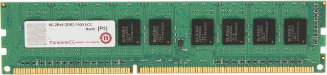 Main image of Transcend 8GB ECC DDR3 1600 (PC3 12800) Server Memory Model TS1GLK72V6H