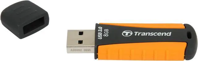 Alt view image 3 of 5 - Transcend JetFlash 810 8 GB USB 3.0 Flash Drive - Black, Orange, Green