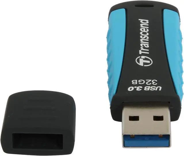 Alt view image 4 of 5 - Transcend JetFlash 810 32 GB USB 3.0 Flash Drive - Black, Blue, Green