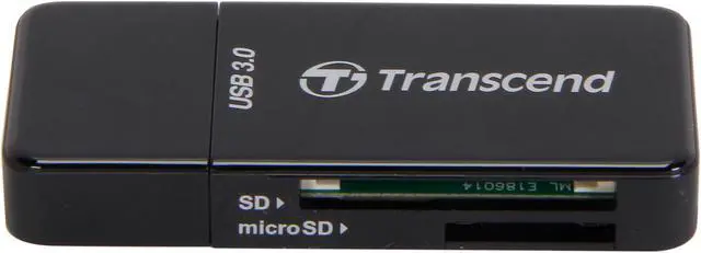Alt view image 2 of 6 - Transcend TS-RDF5K USB 3.0 Support SDHC (UHS-I), SDXC (UHS-I), microSD, microSDHC (UHS-I), and microSDXC (UHS-I) Flash Card Reader