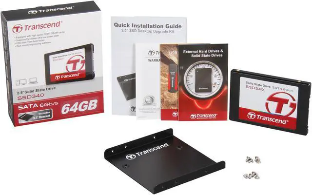 Alt view image 6 of 5 - Transcend SSD340 2.5" 64GB SATA III MLC Internal Solid State Drive (SSD) TS64GSSD340