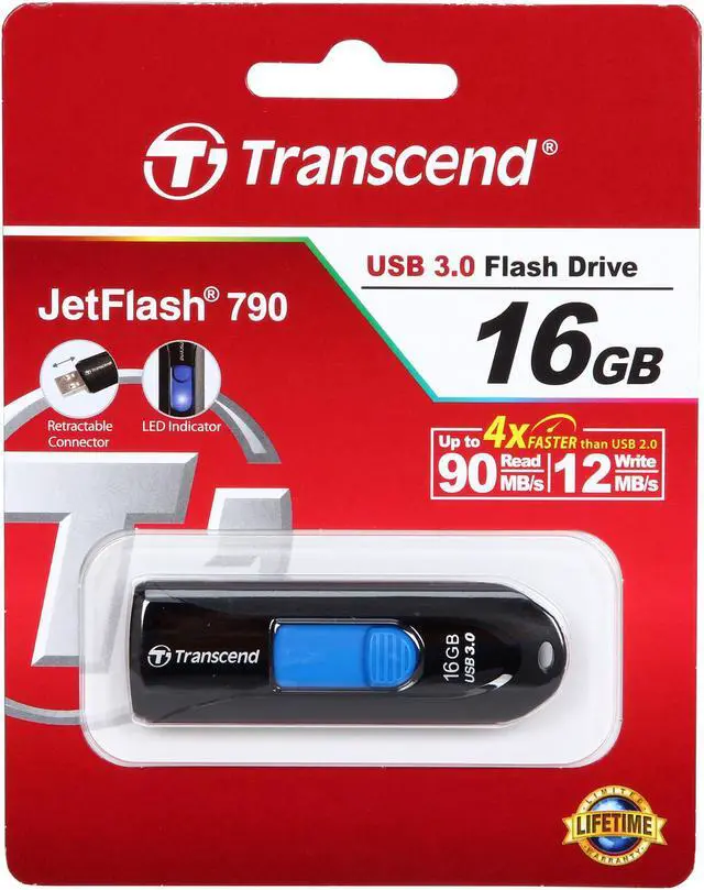 Alt view image 6 of 5 - Transcend JetFlash 790 16GB USB 3.0 Flash Drive TS16GJF790K