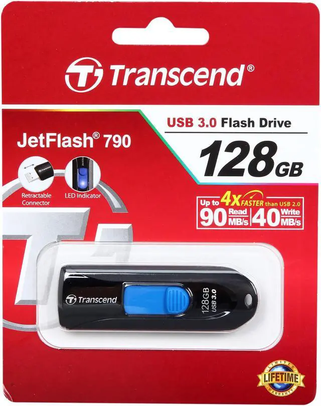 Alt view image 5 of 7 - Transcend JetFlash 790 128GB USB 3.0 Flash Drive TS128GJF790K
