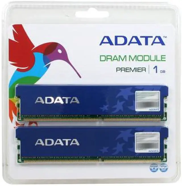 Alt view image 2 of 2 - ADATA 1GB (2 x 512MB) DDR 400 (PC 3200) Desktop Memory Model AD1U400A512M3-DRH