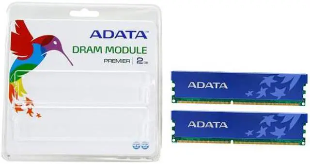 Alt view image 3 of 3 - ADATA 2GB (2 x 1GB) DDR 400 (PC 3200) Dual Channel Kit Desktop Memory Model AD1U400A1G3-DRH