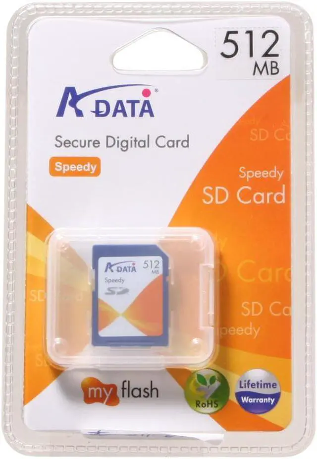 Main image of ADATA 512MB Secure Digital (SD) Flash Card Model SD 512