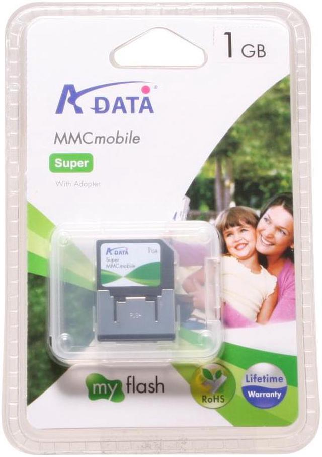 Main image of ADATA 1GB MultiMedia Mobile (MMC mobile) Dual Voltage Flash Card Model MMC mobile 1G