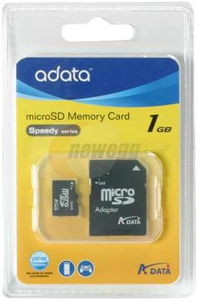 Alt view image 3 of 3 - ADATA 1GB MicroSD Flash Card Model MICROSD 1GB