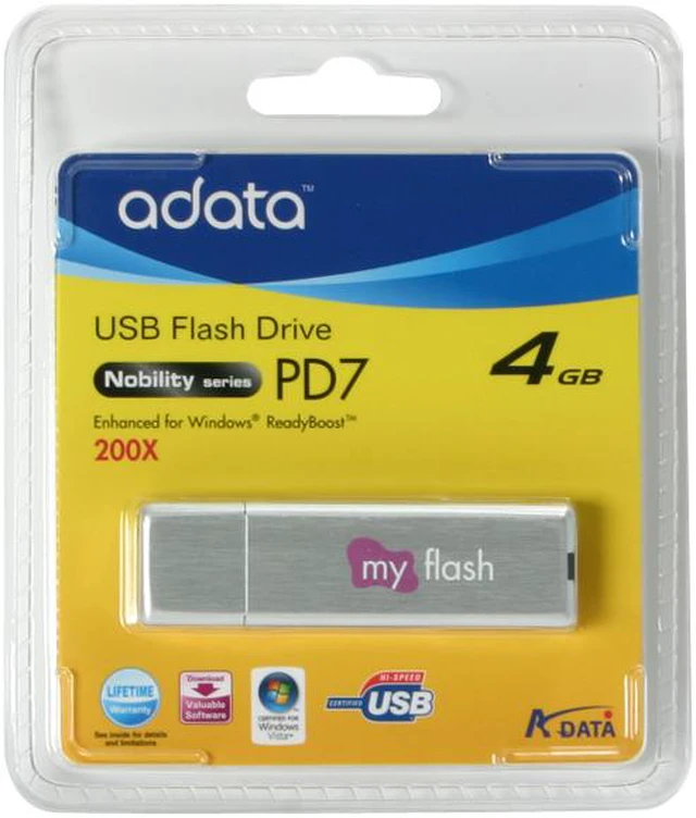 Alt view image 2 of 2 - ADATA PD7 4GB Flash Drive (USB2.0 Portable) PD7 2.0 4G