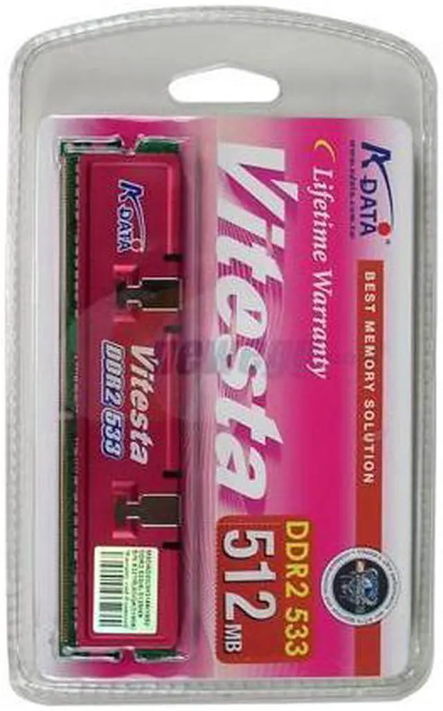 Main image of ADATA 512MB DDR2 533 (PC2 4200) Desktop Memory Model ADQKD1908