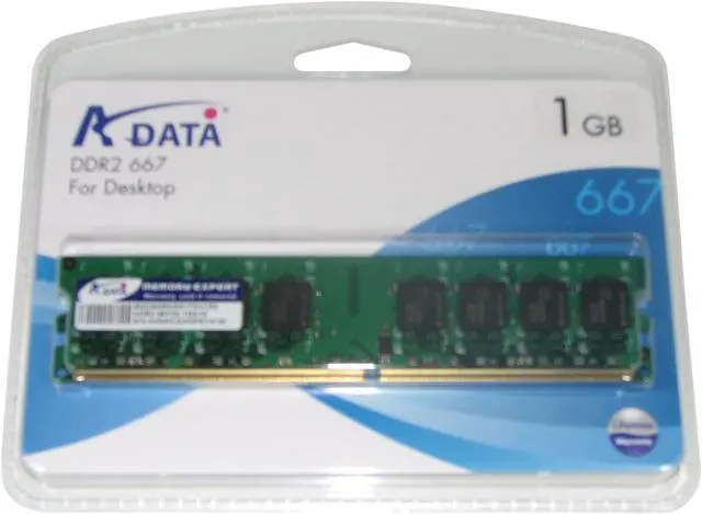 Main image of ADATA 1GB DDR2 667 (PC2 5300) Desktop Memory Model ADQPE1A16