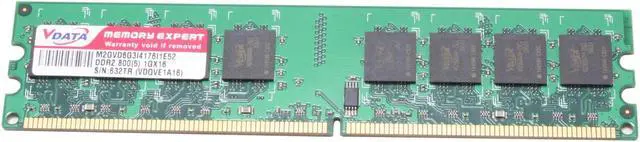 Main image of ADATA Value Series 1GB DDR2 800 (PC2 6400) Desktop Memory Model ADQVE1A16N