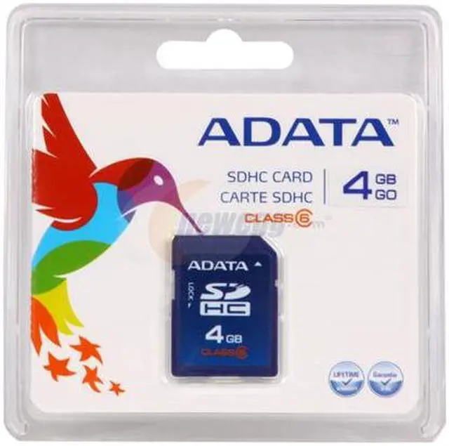 Alt view image 3 of 3 - ADATA 4GB Class 6 Secure Digital High-Capacity (SDHC) Flash Card Model TurboSD SDHC 4G