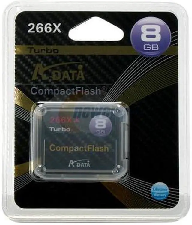 Main image of ADATA Turbo 8GB Compact Flash (CF) Flash Card Model CF 266X 8GB