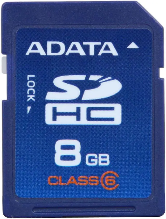 Main image of ADATA 8GB Class 6 Secure Digital High-Capacity (SDHC) Flash Card Model TurboSD SDHC 8G