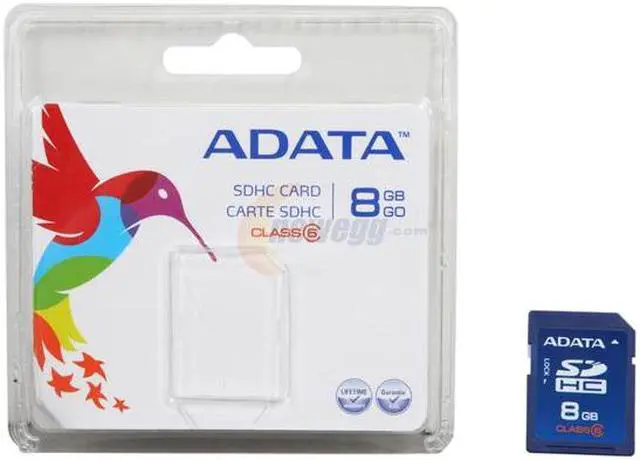 Alt view image 4 of 4 - ADATA 8GB Class 6 Secure Digital High-Capacity (SDHC) Flash Card Model TurboSD SDHC 8G