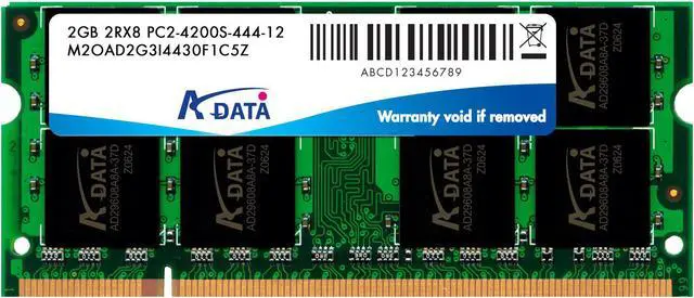 Main image of ADATA 2GB 200-Pin DDR2 SO-DIMM DDR2 667 (PC2 5300) Laptop Memory Model ADOPE1B16